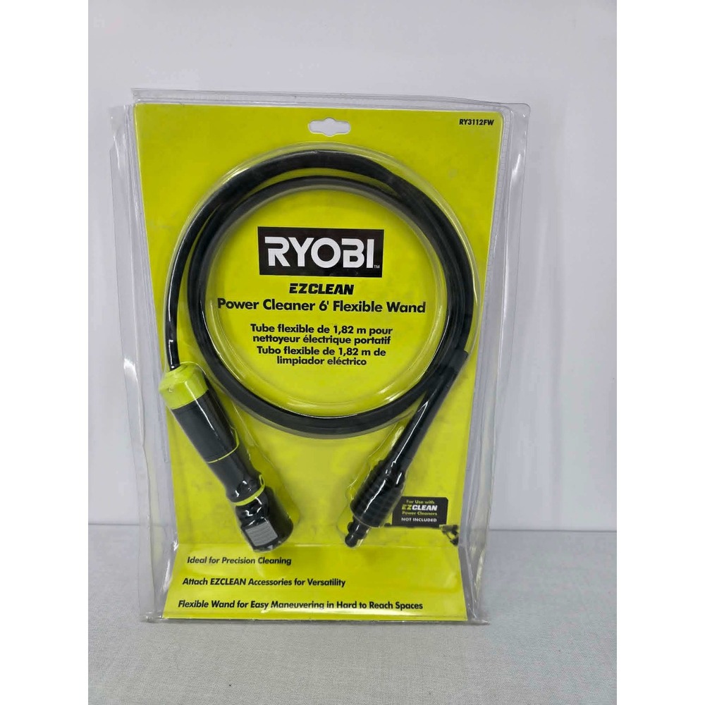 Ryobi EZClean 6 Foot Flexible Wand RY3112FW Power Cleaner Accessory New NIP
